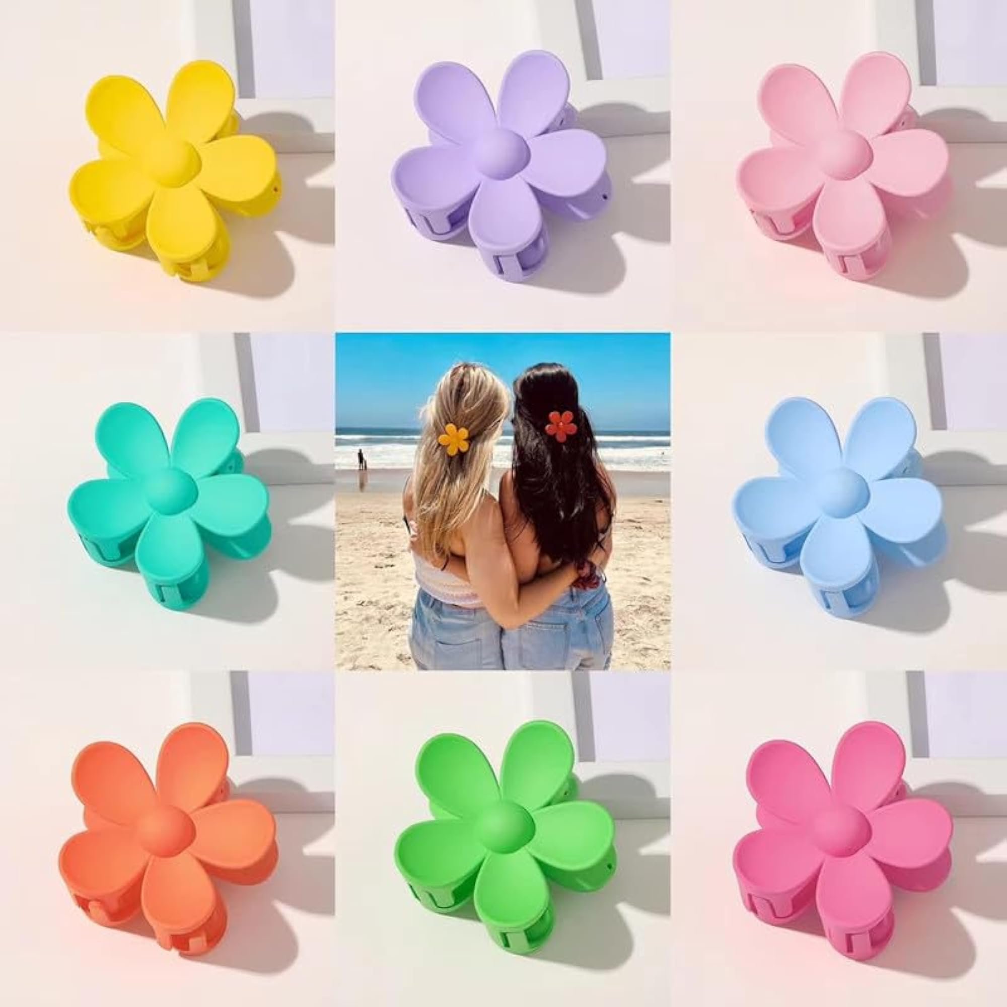 6 PCS Cute Claw Clips for Women, Strong Hold