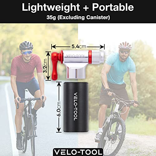 Bomba CO2 bicicleta inflador ligero de carretera para rutas de montaña y ciclismo urbano 6