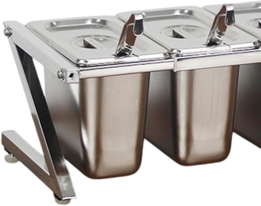 Ice Chilled Condiment Server Ice Chilled Serving Tray Taco with Lid Salad Bar Accessories Bar Caddy Coffee Shop Keeping Fresh, 48x16cm