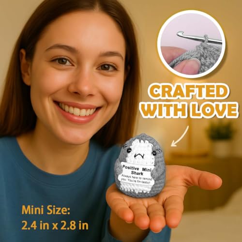Positive Animals Shark Gifts, Crochet Birthday Gift for Shark Lovers - image 4