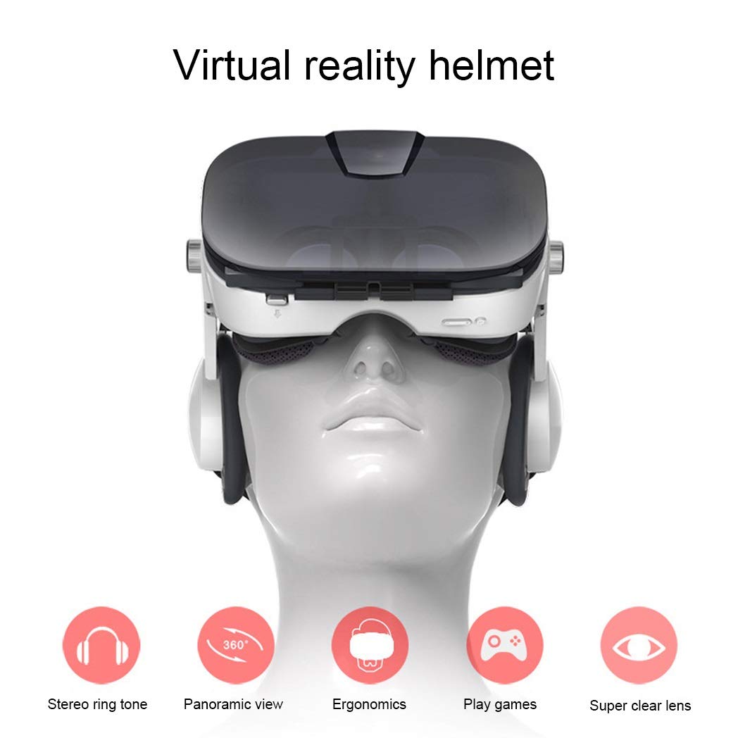 Realtà Virtuale, VR Occhiali 3D Compatibile con Tutti Gli Smartphone da 4,0 a 7,0 Pollici, Lente Regolabile e Comoda Cinghia per Film e Giochi 3D, Samsung, Huawei,LG,Sony,Xiaomi,iPhone, O012XB