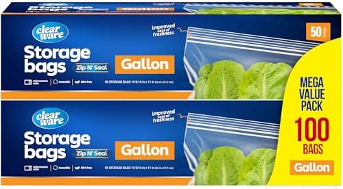 Amazon.com: GLAD Food Storage and Freezer Bags, 2 in 1 Gallon Plastic