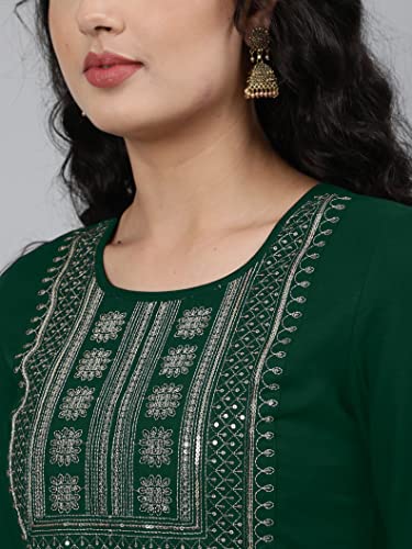 Image of Femvy Women's Rayon Solid Regular Kurti