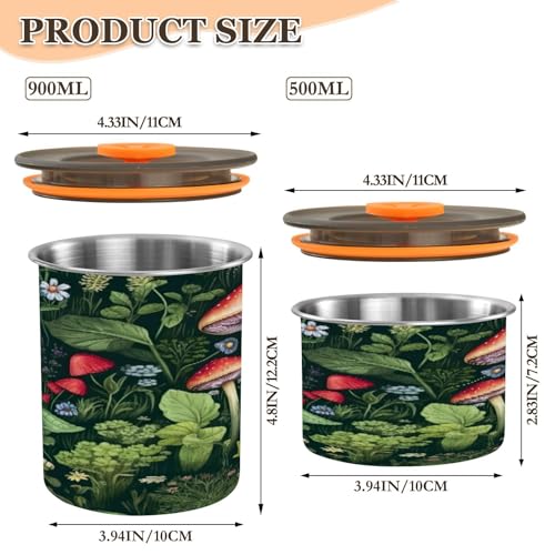 Recipiente hermético para café de acero inoxidable 500 ml miniatura 2