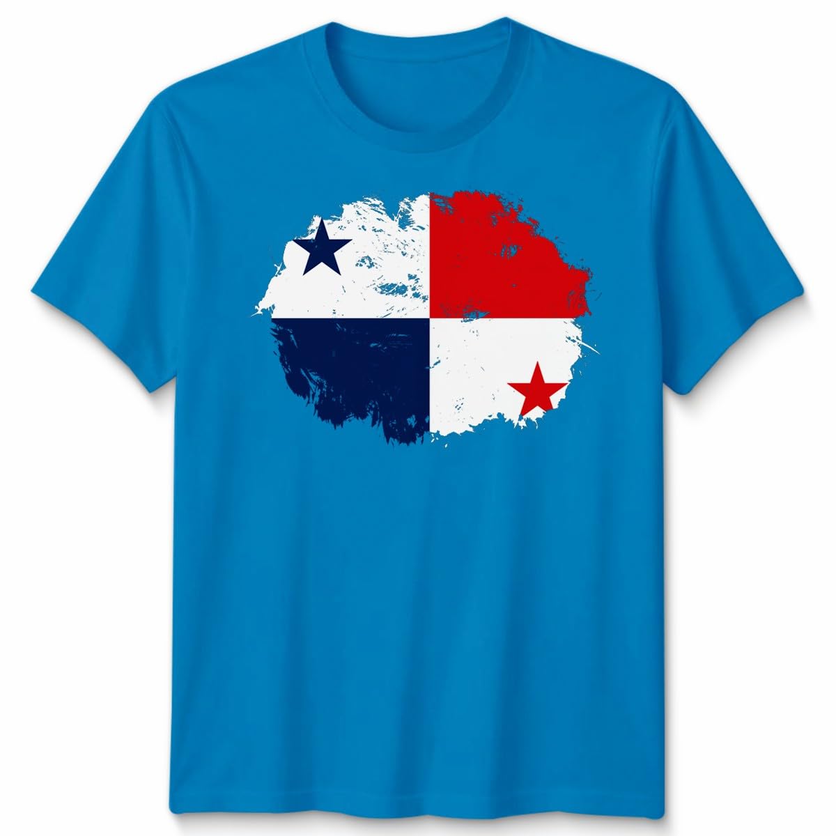 D&T Panama Faded Flag Unisex Tshirt Panamá Football Panamanian Gift Shirt Unisex 3XL Azure Blue