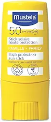Mustela Protetor Solar Stick FPS 50 8g - Filtro solar facial bastão - Alta proteção contra raios UVA e UVB para Bebês, Crianças e Adultos - Fórmula hipoalergênica com Abacate Orgânico - Mustela Bebê