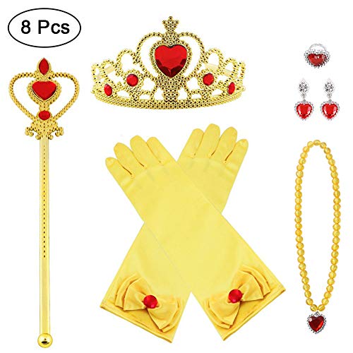 ¡Haz que tu niña sea la princesa de ensueño! 💫 8 Pcs Accesorios de disfraces para Niñas, Regalo Conjunto de Belleza 🎁