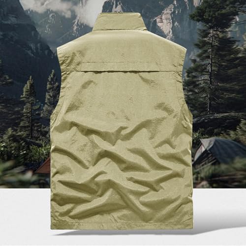 Lightweight Outdoor Vest for Men Fashion Sleeveless Jackets Fishing Travel Photographer Work Vest with Zipper Pockets3