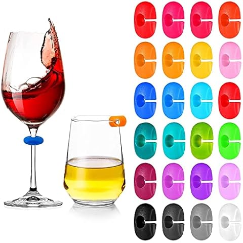 Luvadeyo Marcadores De Cristal De Vino De 24 Piezas Cover