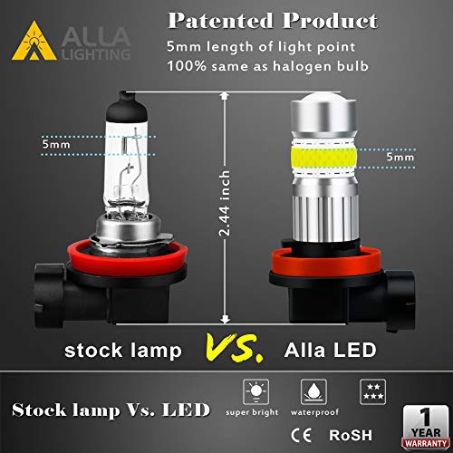 image for Alla Lighting 2800lm H16 LED Bulb 3000K Amber Yellow Xtreme Super Brig