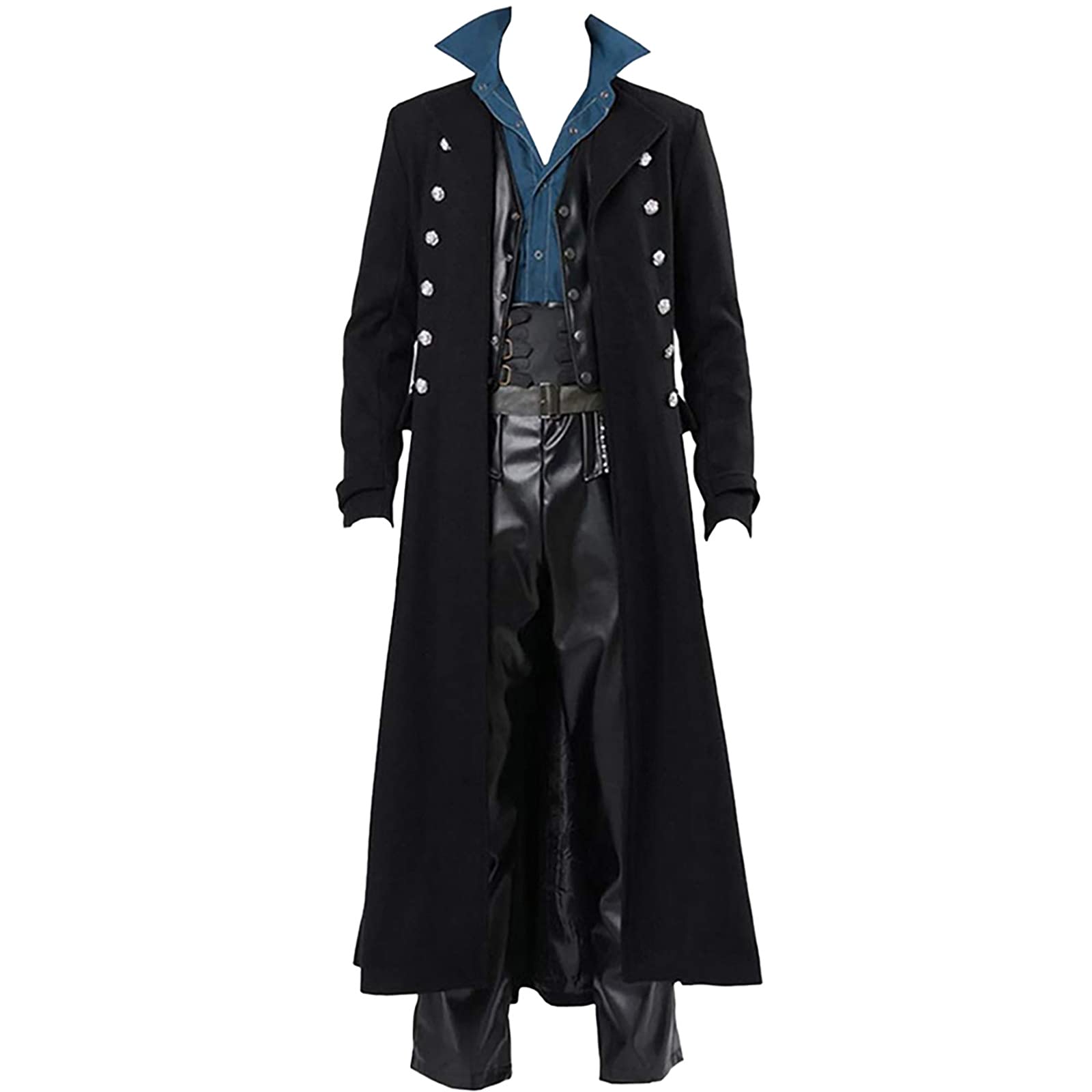 Veste Steampunk Homme Vintage Tailcoat Manteau Médiéval Vestes Victorienne Manteau Renaissance Veste Costume en Queue De Pie Longue Steampunk Uniforme Cosplay Tailcoat Costume Médiéval d'halloween