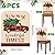 Ganeen 6 Pcs Christmas Chair Cover Santa Claus Hat Elf Shoes Buffalo Plaid Felt Dining Chair Slipcovers Merry Christmas Chair Back Covers for Xmas Banquet Kitchen Holiday Party Decor (Vibrant Style)