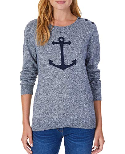 Image of Nautica Women's Anchor Intarsia Pullover Sweater