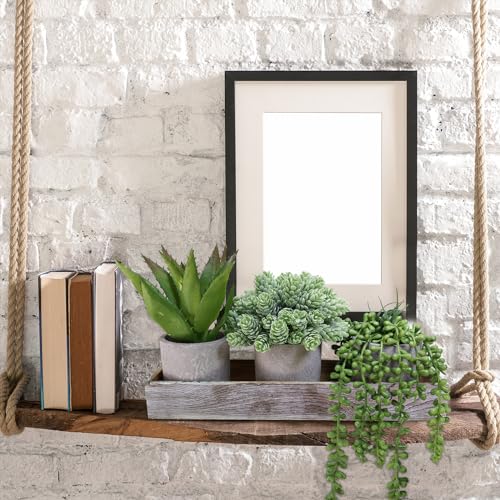 Winlyn-Set-of-3-Mini-Potted-Artificial-Succulent-Arrangement-Faux-String-of-Pearls-Aloe-Hops-Succulent-Plants-in-Rustic-Decorative-Wood-Planter-for-Farmhouse-Tabletop-Shelves-Indoor-Greenery-Decor Winlyn Set of 3 Mini Potted Artificial Succulent Arrangement Faux String of Pearls Aloe Hops Succulent Plants in Rustic Decorative Wood Planter for Farmhouse Tabletop Shelves Indoor Greenery Decor