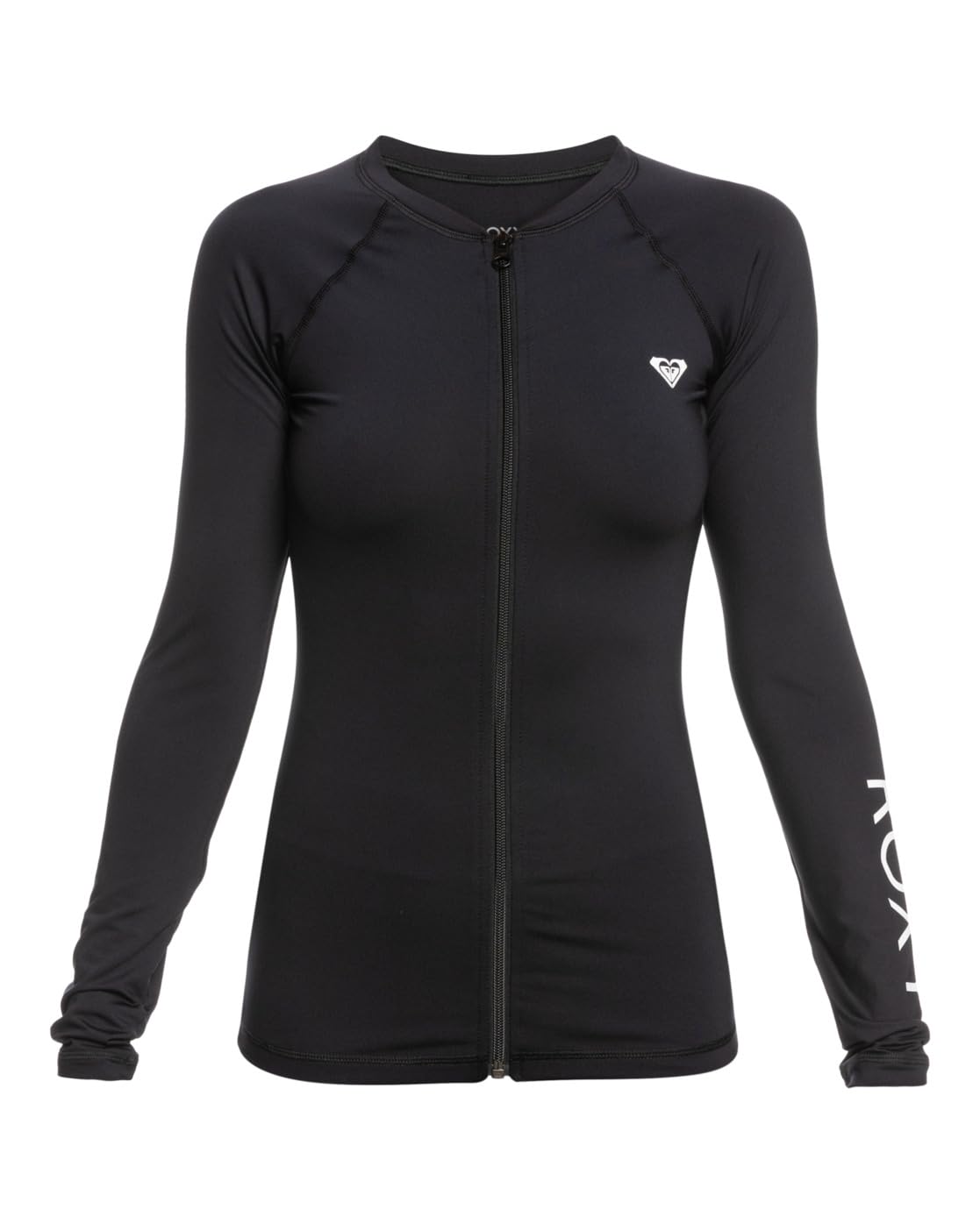 Roxy New Essentials - Long Sleeve Zip-Up Rash Vest - Women - Black