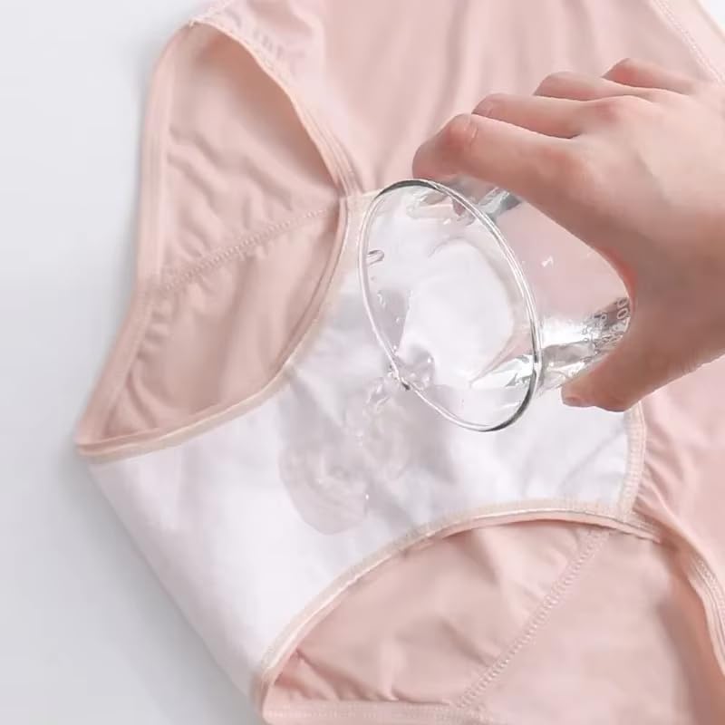 4Er-Pack Periodenhöschen Baumwollslips Hipster-Menstruationshöschen Dehnbare Höschen Große Größe Postpartale Unterwäsche Starke Blutung Mehrfarbig Mehrfarbig 5Xl