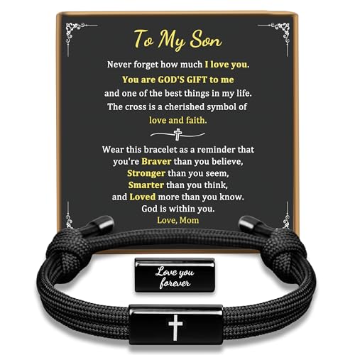 PEALICIOUS to My Son Bracelet from Mom as Valentines...