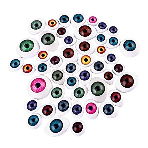EXCEART 100Pcs Olhos Lisos Olhos de Boneca Falsa Olhos Meio Redondos Olhos Meio Redondos Enfeites de
