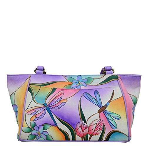 Bolsa pequeña de cuero con pintura original para mujer miniatura 1