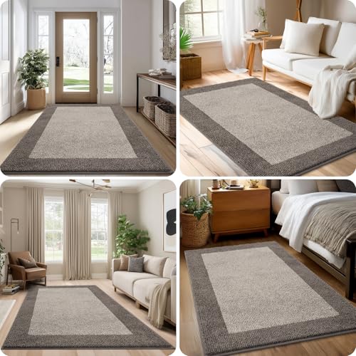 Image of Machine Washable Runner Rug 32 inch x 144 inch, Non Slip Kitchen Rug for Floor, Absorbent Entrance Rug for Hallway, Bedroom, Living Room, (Roll Packing)