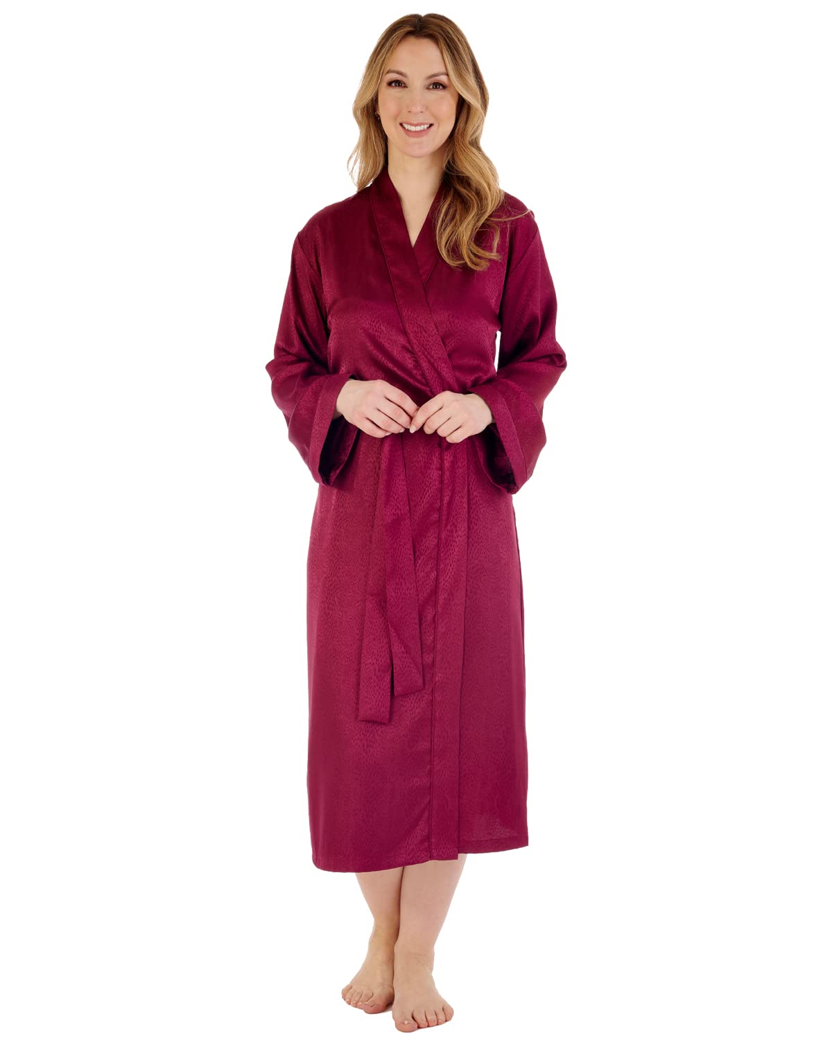 Slenderella Women's Raspberry Gaspé Gl88724 Dressing Gown Small