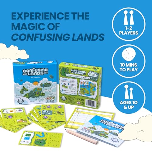 Confusing Lands juego de mesa compacto para 1-2 jugadores miniatura 6