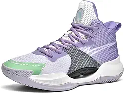 Tênis de basquete masculino leve, malha respirável, sola de alta tração, tênis adequados para academia