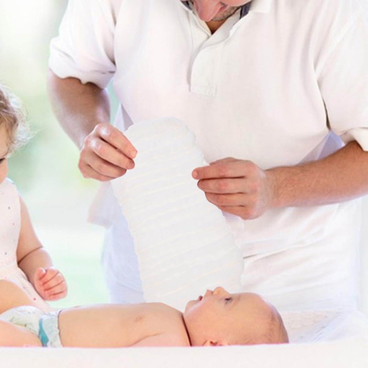 Stoffwindeleinlagen für Babys, 8 Stück, Baumwolle, Weiß