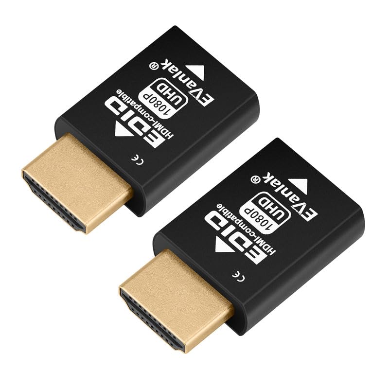 Mini HDMI EDID Emulator Passthrough - 1920x1080@59Hz, 2pack
