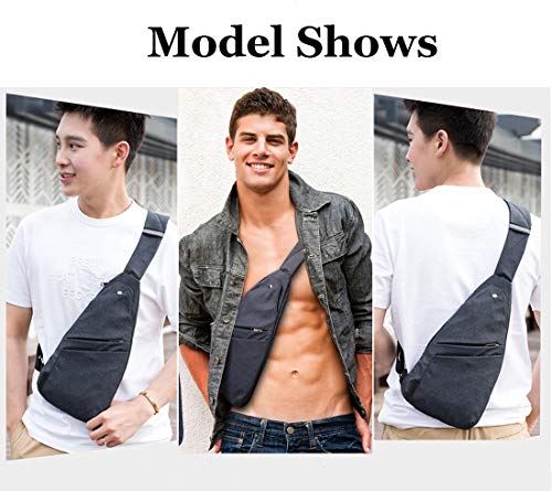 Tolog Sling Bag Anti-Thief Crossbody Personal Pocket Bag Lightweight Chest Shoulder Backpack For Travel Hiking (Dark Grey) #TOP4