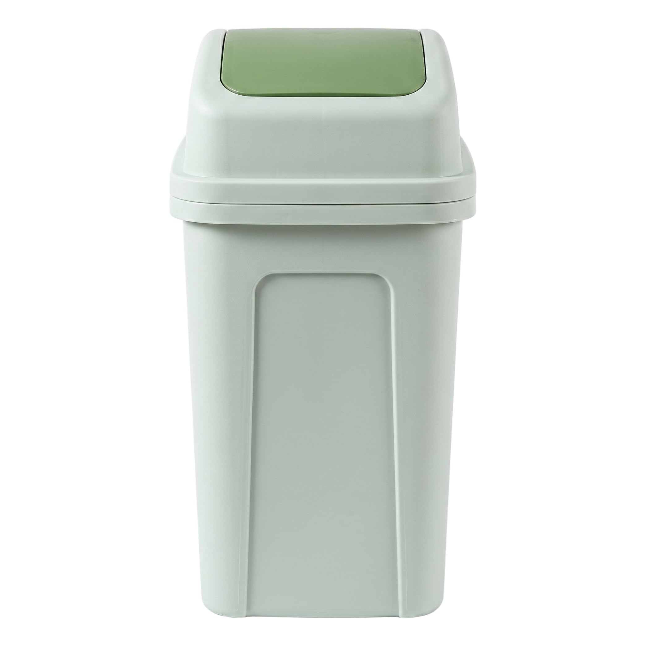 Bemonew Swing Top Trash Can, Space-saving Bathroom Trash Can With Swing Lid, Light Green, 13.39x9.84x6.69 Inch