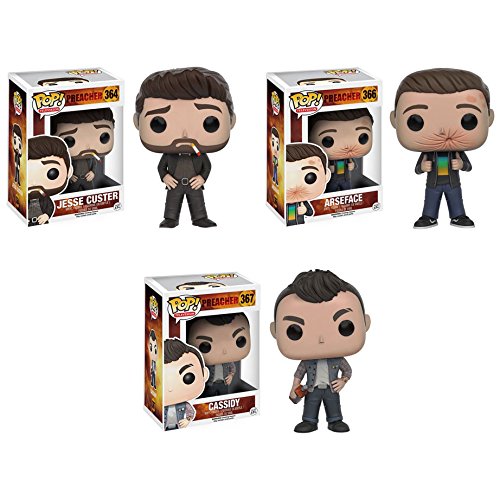 Pop! Television: Preacher - Jesse Custer, ArseFace, Cassidy Vinyl Figures! Set of 3
