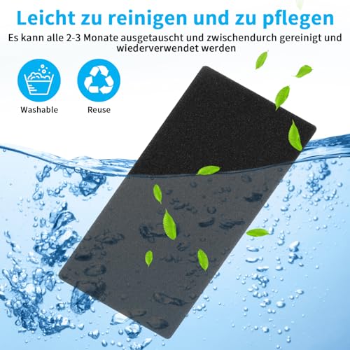 10 Stück Trockner Filter Kompatibel für Bauknecht Privileg Whirlpool HX 481010354757, Trockner Wärmepumpentrockner Filter, Schwammfilter, Schaumstoff Filtermatte, Flusenfilter, 225 x 107 x 8 mm