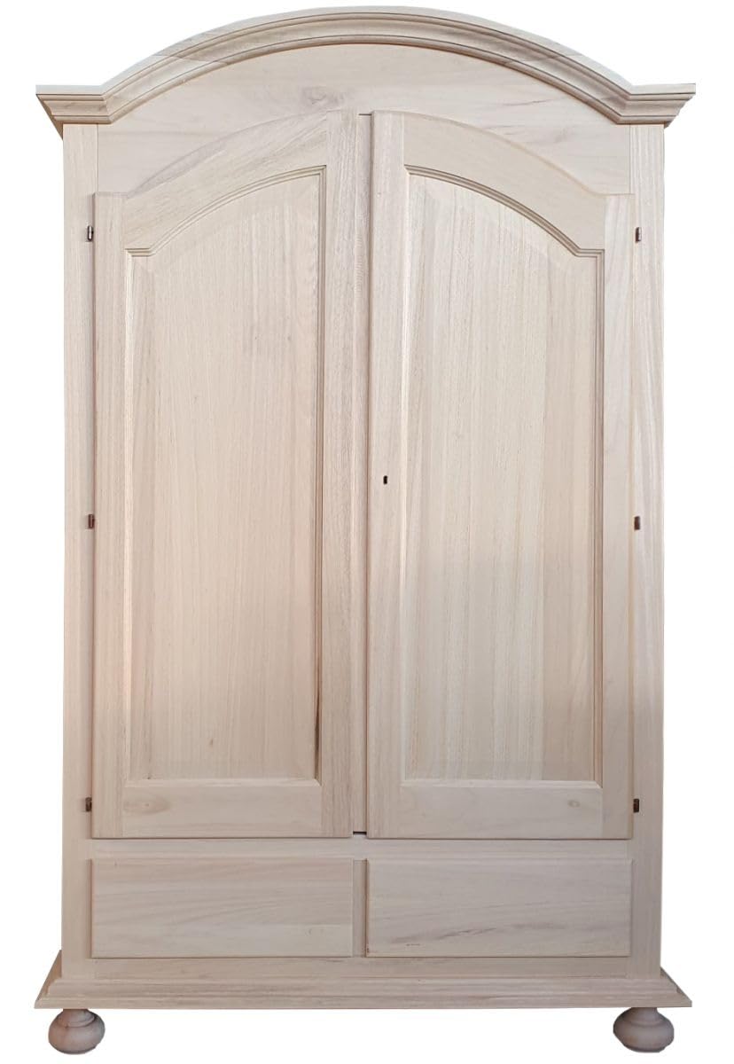 Vicentini arreda ARMADIO IN LEGNO SHABBY CHIC MOD CIPOLLA GREZZO NON VERNICIATO