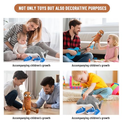 Ajuanbazha Tralalero Tralala Hai Plüschtier, Lustige Italian Brainrot Meme Figur mit Sneakers, Weiches Kuscheltier Spielzeug für Kinder & Erwachsene, Geschenkidee für Fans (A)
