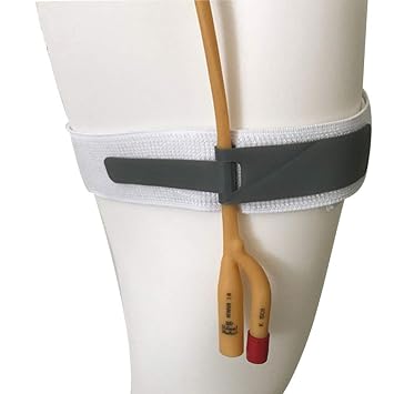 Foley Catheter Urinary Legband Holder,with Anti Slip and Irritation Silicone Grip Grey Pack of 3