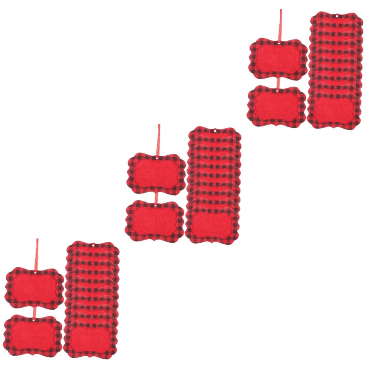ABOOFAN 3 Juegos De Adornos Colgantes De Fieltro Para Árbol De Navidad Decoración Navideña Marco De Fotos Accesorio 12 Piezas X 3