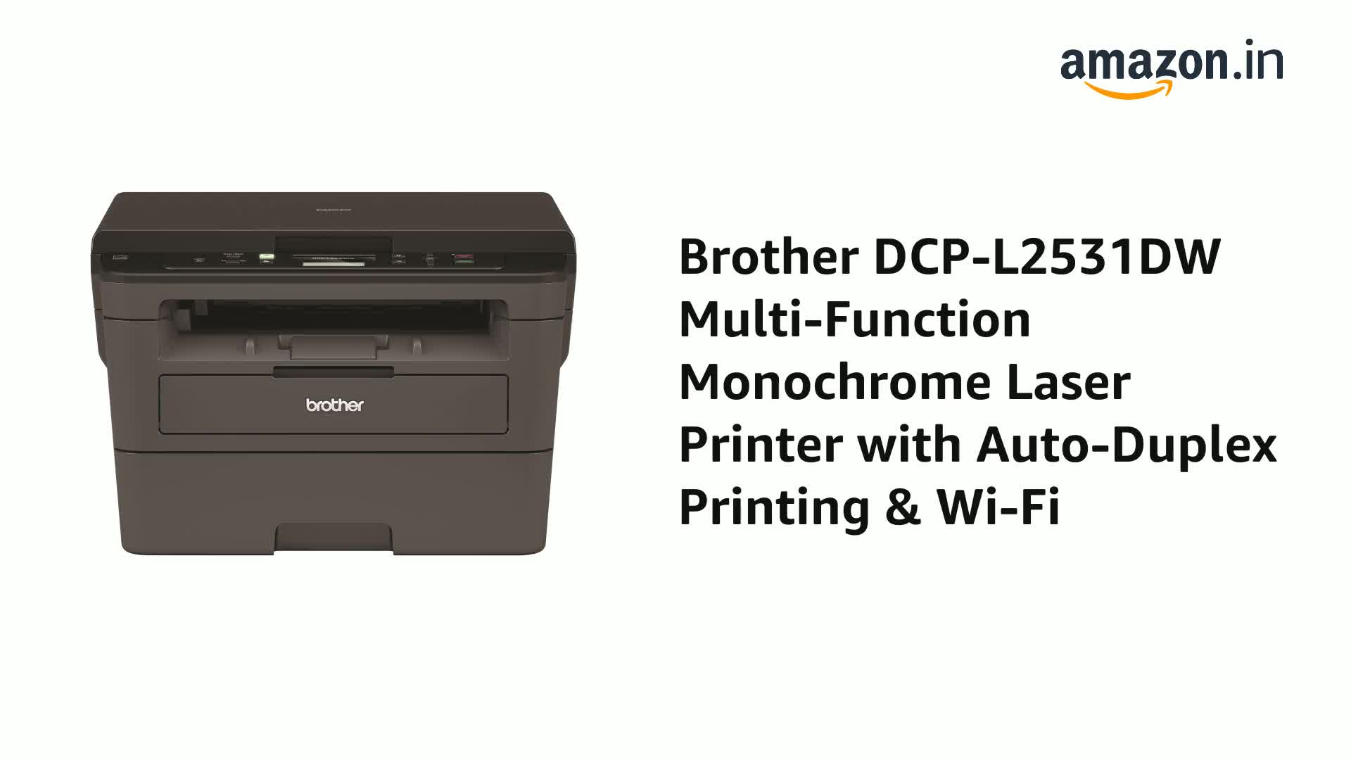 Amazon In Buy Brother Dcp L2531dw Multi Function Monochrome Laser Printer With Auto Duplex Printing Wi Fi Online At Low Prices In India Brother Reviews Ratings