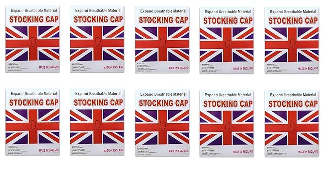 ATHRAVFIT England Single Stocking Cap, Wig Caps, Singh Net Stocking Caps for Wigs Stretchy Nylon Wig Caps Wig Caps for Women Men, (White Pack of 10)