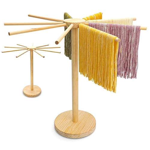 Stendipasta grande in legno Rack per pasta pieghevole per pasta fresca noodle spaghetti asciugatrice stand cucina noodle asciugatura rack utensili da cucina