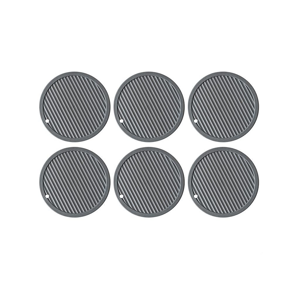 Gvolatee Onderzetters, 12 stuks, silicone, voor glazen, zwart, met Gvolatee Onderzetters, 12 stuks, silicone, voor glazen, zwart, met