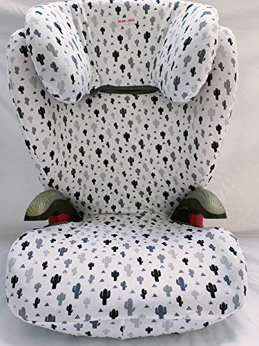 moon bebe funda compatible con silla romer kid plus blanca (BLANCO)