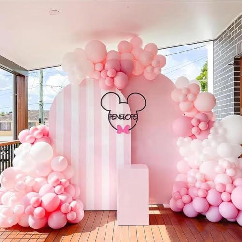 Image of 160Pcs Pastel Pink 12 Inch Pink Latex Party Balloons for Wedding Bridal Shower Gender Reveal Birthday Party Decoration
