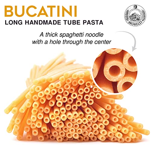 Morelli Bucatini Pasta Noodles Premium Organic Italian Pasta From