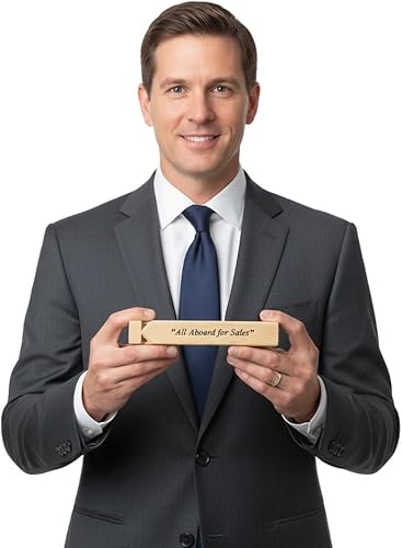 Miniatura 2 de All Aboard for Sales Michael Scott Silbato de tren de madera - Regalo Dunder Mifflin - Programa de TV Prop Accesorio de madera - Sonidos
