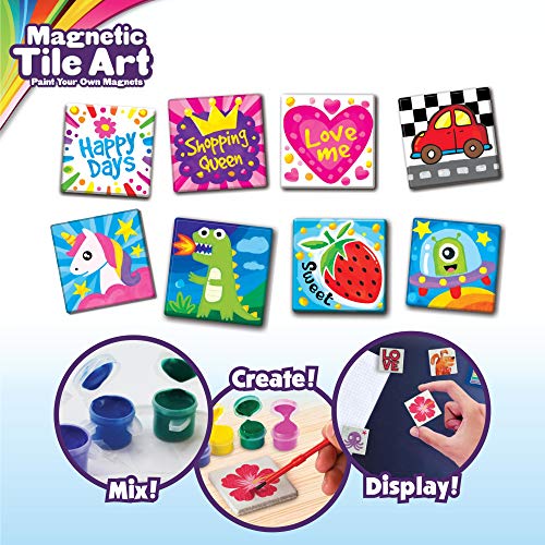 Creative Kids Diy Magnetic Mini Tile Art – Paint & Make Your Own Tile Art & Crafts Kits For Children | Party Favor Pack, Schools, Birthdays | For Boys & Girls Ages 6+ #TOP1