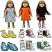 The New York Doll Collection 6 Pares De Muñeca Zapatos y Zapatillas - Encaja 18 pulgadas / 46 cm Muñecas - (Estilo 1) Muñeca Zapatos - Muñeca Zapatillas - Muñeca Accesorios