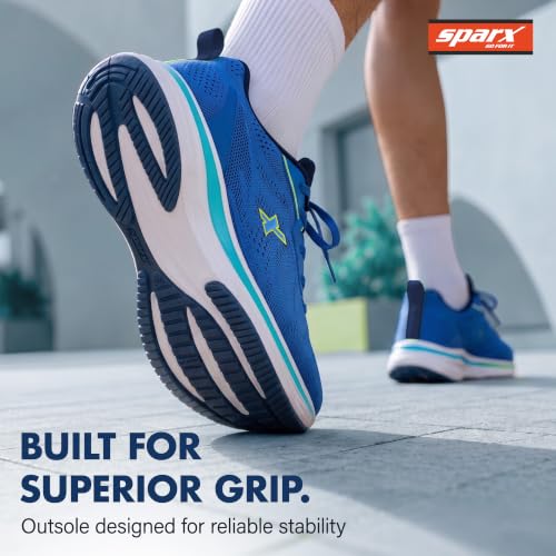 Image of SPARX Sports Running Shoes for Men - Lightweight Breathable Lace-Up Athletic Shoes with Cushioned Comfort, Shock Absorption, Durable Grip, Flexible Sole & Everyday Walking Performance