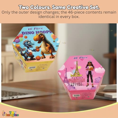 Image of Toy Imagine 46 Pcs Colour Set for Kids | Complete Drawing & Colouring Kit with Crayons, Colour Pencils, Sketch Pens & Water Colours | Art & Craft Set for Boys & Girls 3-12 Years
