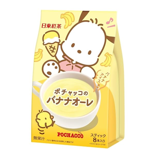 日東紅茶 ポチャッコのバナナオーレ バナナアイス風味 8本入り
